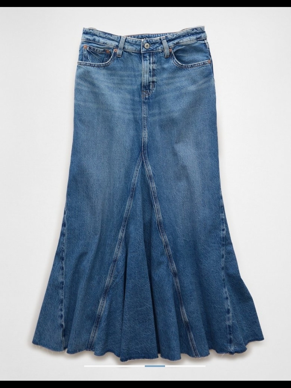 American Eagle Outfitters Blue Denim Flare Skirt